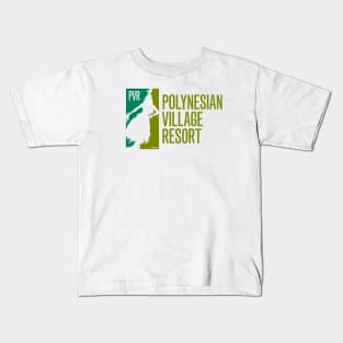 Polynesian Village Sports '70s Green Kids T-Shirt